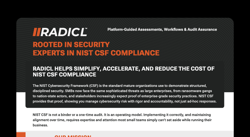 MCA for NIST CSF Cover